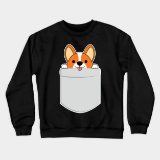 'Corgi Pocket Tee' Adorable Corgis Dog Crewneck Sweatshirt